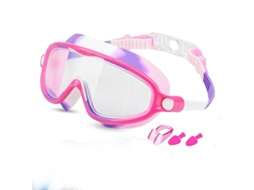 Óculos De Natação Infantis600a Rosa Camuflado (estojo Para Óculos De Natação + Clipe Nasal E Tampões De Ouvido)