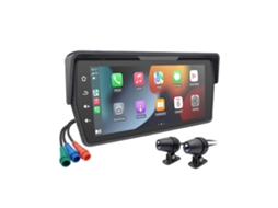 Dvr Portátil para Motos de 6,86 Polegadas com Ecrã Carplay Sem Fios e Android Auto Monitor com Display Gps e Câmaras Duplas Ahd