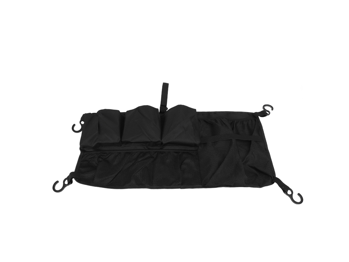 Bolsa Lateral de Armazenamento para Carrinho de Acampamento Oxford com Múltiplos Compartimentos Preta com S/MARCA