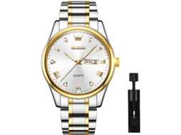 Lurelia Relógio Masculino, Movimento De Quartzo, Data/calendário, Luminoso, Aço Inoxidável, Resistente À Água 30m, Prata
