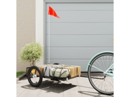Vidaxl Reboque Para Bicicleta 126x63x34 Cm Ferro Preto