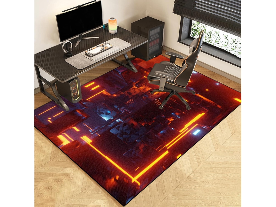 Tapete Cadeira Gamer Protetor Piso Antiderrapante 80 X 120 Cm