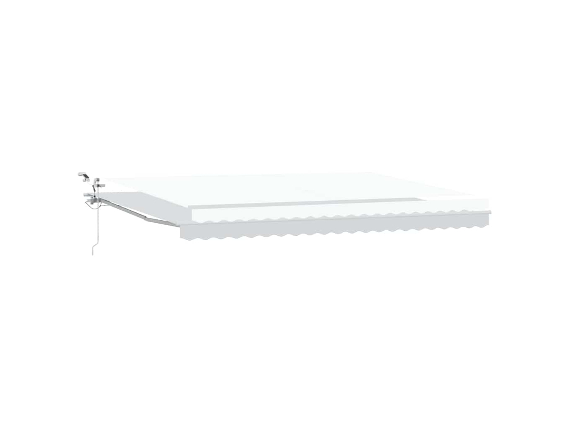 Toldo Retrátil Automático Vidaxl Branco Tecido
