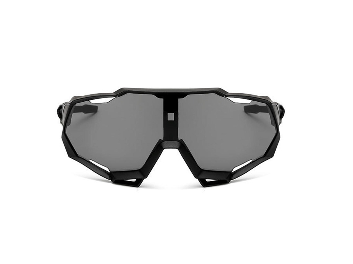 Black Frame Gray Lens Cycling Sunglasses Sports Adjustable Temples