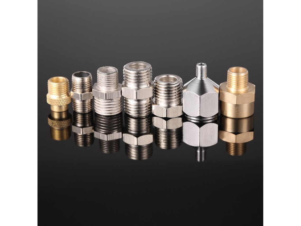 Kit De Adaptadores De Pistola De Spray Laxiscreed 7 Peças Para Compressores E Mangueiras Rápidas