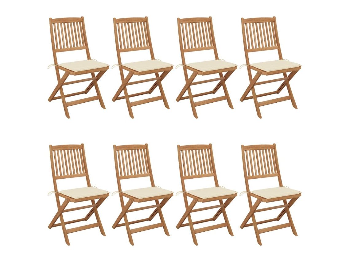 Folding Chair, Folding Chairs Vidaxl Creme Madeira (n/a)