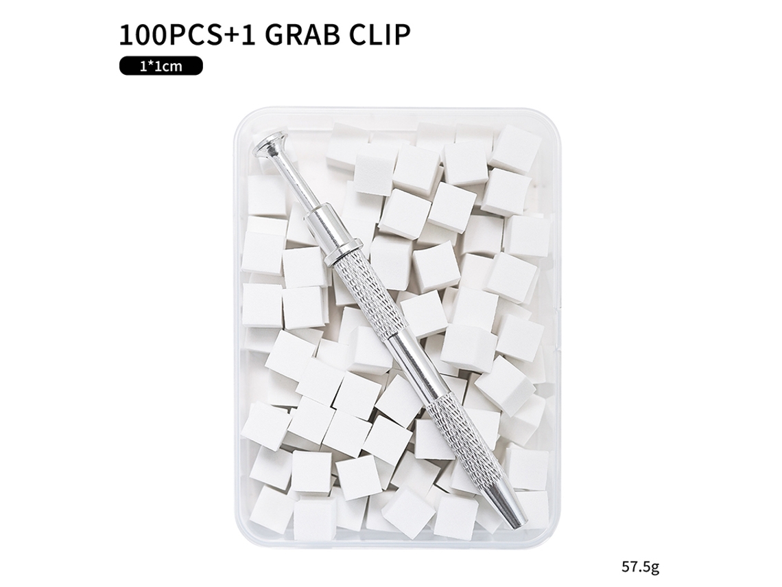 Mini Esponja Para Unhas 100 Peças Esponjas De Mistura Quadradas Bran Inf