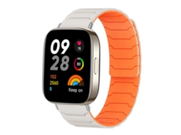 Bracelete para Redmi Watch 3 Silicone Magnético Laranja Starlight XIAOMOYU