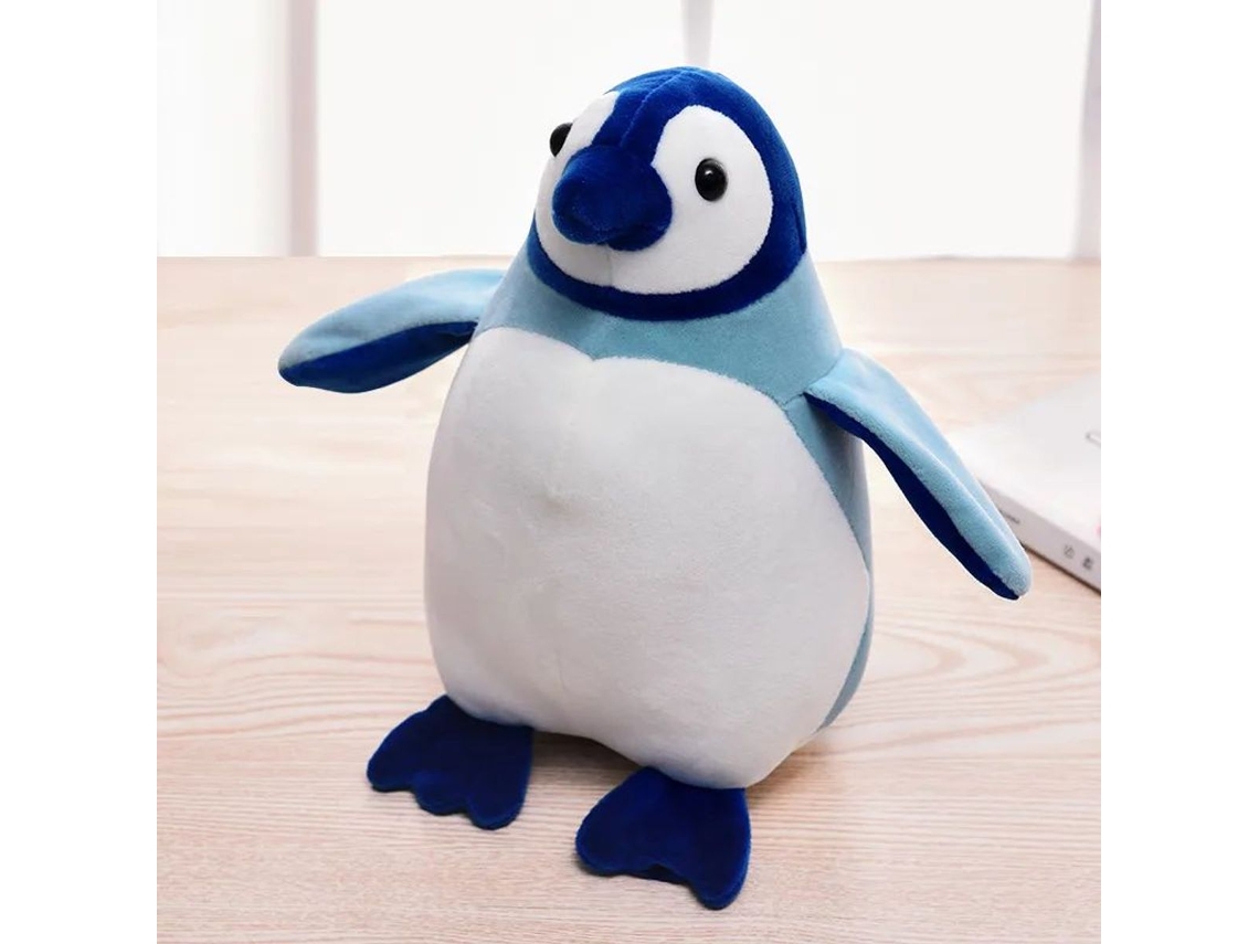 Almofada Cervical Deformável Formato U, Pinguim Azul
