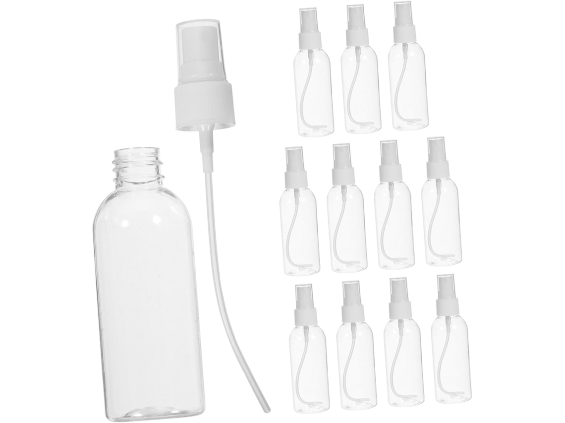 Conjunto De 12 Frascos Spray Transparentes Recarregáveis