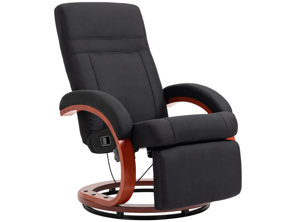 Poltrona Reclinável Com Função De Para Tv Com Encosto Alto, Apoios De Braço Ergonômicos, Para Os Pés, Base De Madeira E Acabamento