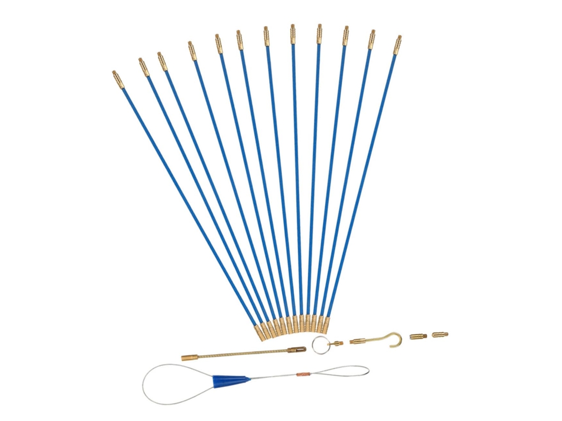 Kit De Ferramentas Prático Com 12 Hastes Guia Para Puxar Cabos Elétricos.