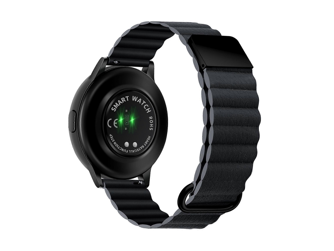 Pulseira De Couro Com Fecho Magnético Para Samsung Galaxy Watch3 45mm 20mm