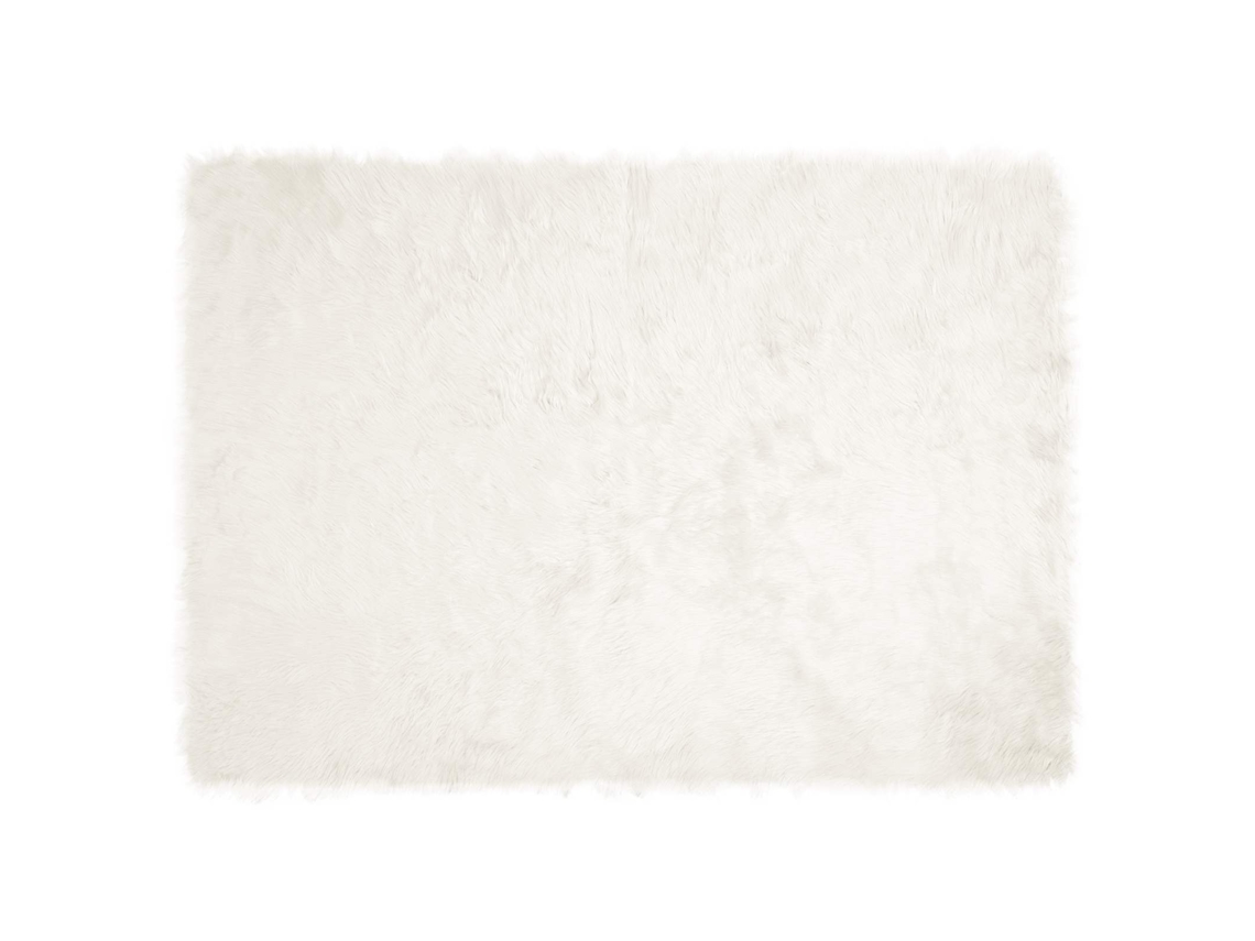 Conjunto 1 Tapete Vidaxl Branco Poliéster (120 X 170 Cm)