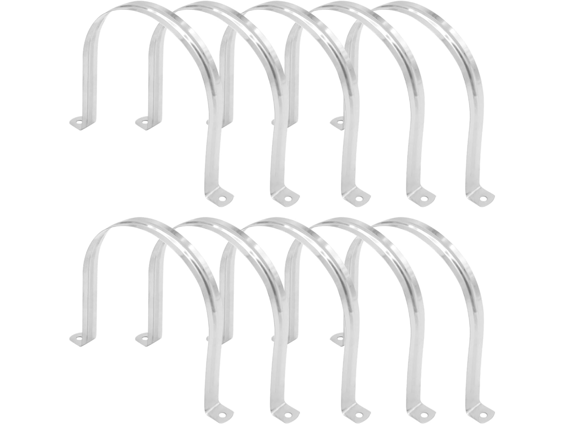 Abraçadeira De Tubo Em U De 6-2/7 Polegadas, Parafuso Em De Aço Inoxidável 304 Para Mangueira (5-1/2 Polegadas), 160 Mm