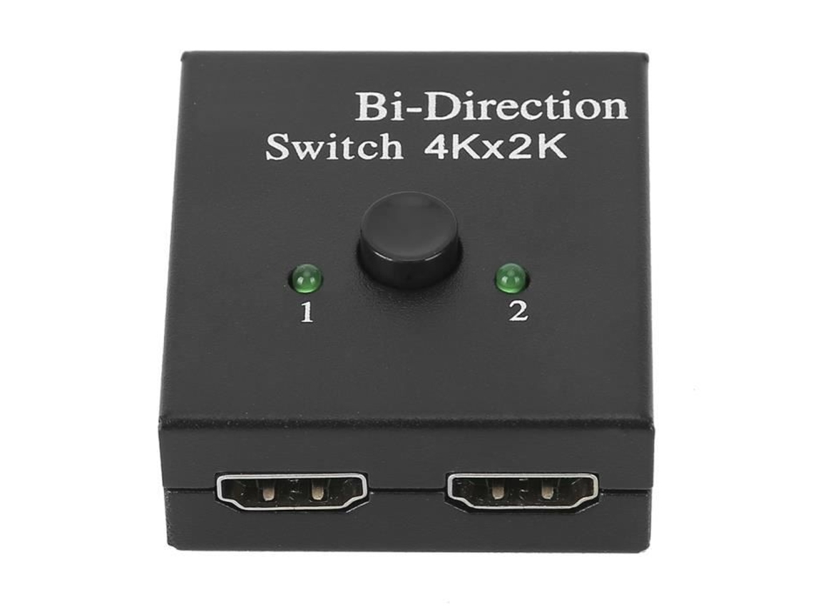 Comutador Hdmi Bidirecional Conversor Bidirecional Comutador Hdmi Distribuidor Hdmi Adaptador De Vídeo 1 Entrada 2