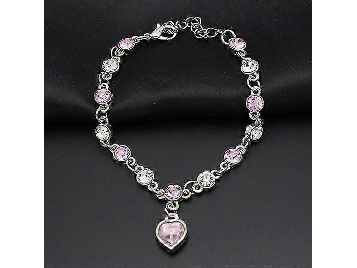 Nova Pulseira De Cristal Da Moda rosa