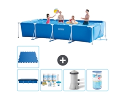 Intex Piscina Com Estrutura Retangular - 450x220x84 Cm - 6-peças S30246