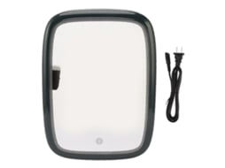 Mini frigorífico espelhado de 12L com LED, silencioso, prateleira removível, para cosméticos e bebidas LAXISCREED