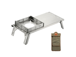 Mesa de Camping Plegable Ligera Acero Inoxidable 5kg