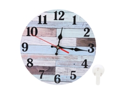Relógio de parede de madeira redondo silencioso retro decorativo industrial para casa e comércio S/MARCA