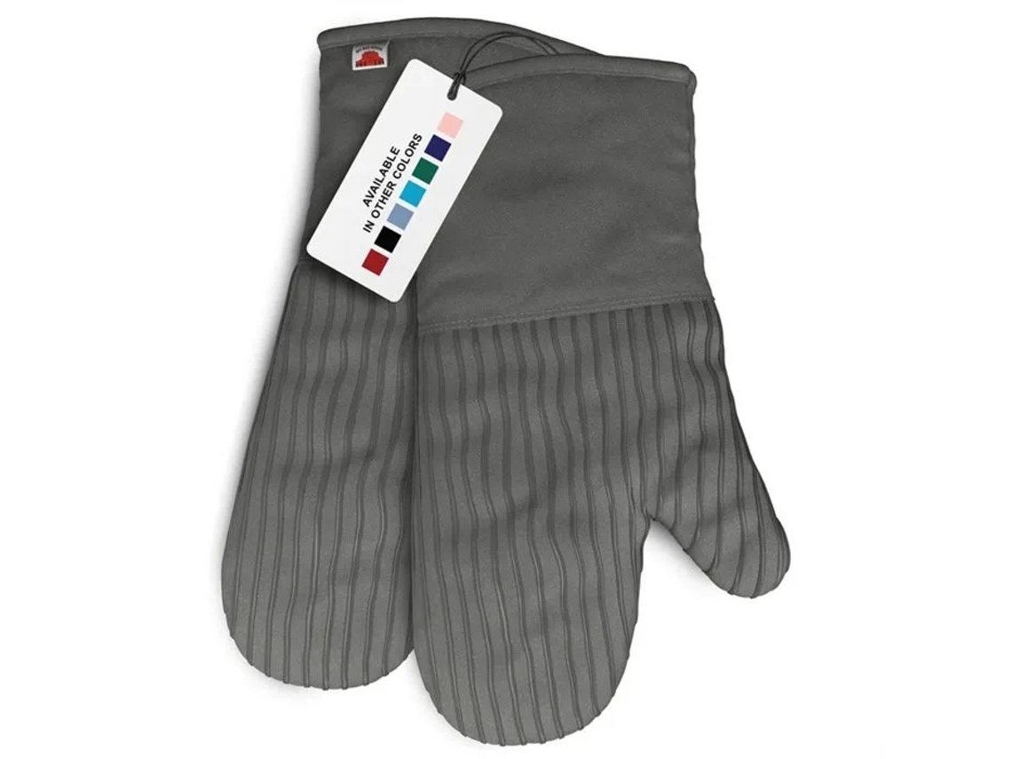 Luvas De Silicone Resistentes Ao Calor, Cinza, 1 Par, 12,5 Polegadas, Para Assar Na Cozinha