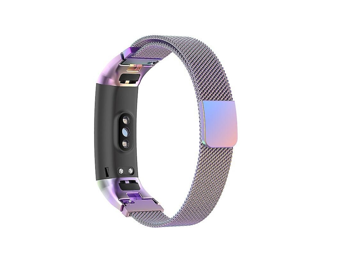 Pulseira de substituição de aço inoxidável com alça milanesa para Huawei Honor Band 5/4, cor dourada Ly Ebike