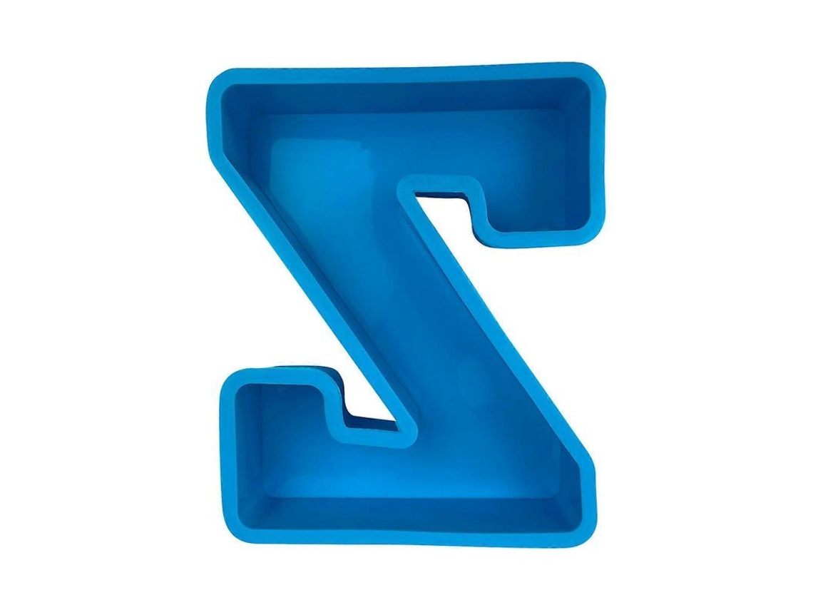 Molde de Bolo Nova Line de letras do alfabeto 3D, para bolos e sobremesas, inglês, azul