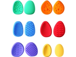 Conjunto de 6 pedras sensoriais de silicone para aliviar estresse SFUSHOS