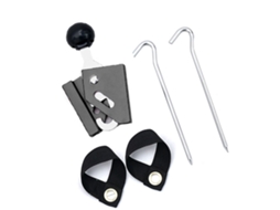 Conjunto de Anéis Ajustáveis de Alumínio para Tendas 6mm Preto