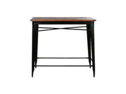 Mesa de Bar em Madeira Marrom com Detalhes em Metal AQUANDRA HOUSE LIVING