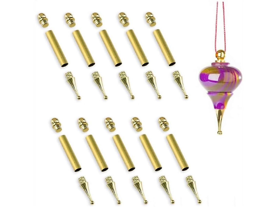 Kit De Projeto De Enfeites Para Árvore De Natal Acabamento Dourado, Pacote Com 10 Olysi Shop