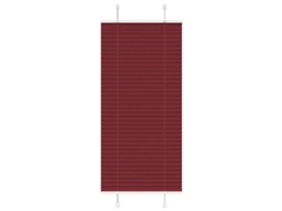 Vidaxl Plissado Cego Bordéus Vermelho 55x150 Cm Largura Tecido