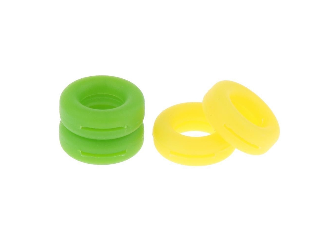 2 Pares de Ganchos Silicone Antiderrapantes para Óculos, Amarelo e Verde GOKOCO