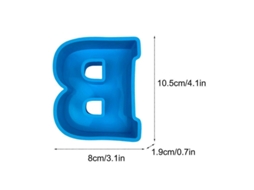 Molde de Bolo Nova Line de Letras do Alfabeto 3D para Bolos e Sobremesas