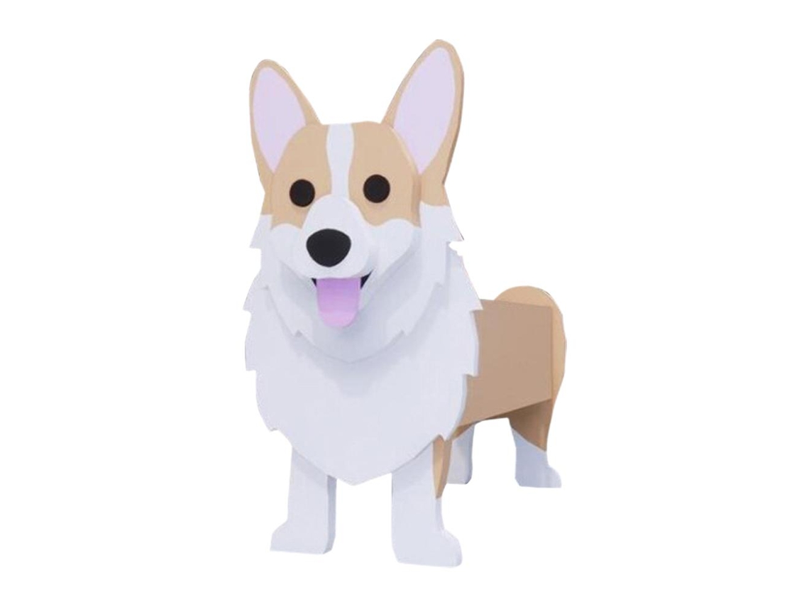 Vaso De Flores Corgi Cartoon Forma De Cachorro Para Succulentos