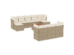 Garden Sofa Set, Garden Sofa Sets Vidaxl Bege Rattan / Vime (n/a)