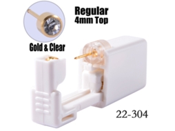 Piercing De Orelha, Descartáveis ​​para Perfuração Da Orelha, Com Brincos De Aço Inoxidável Dourado De 4 Mm, 1 Par (branco) Spqment