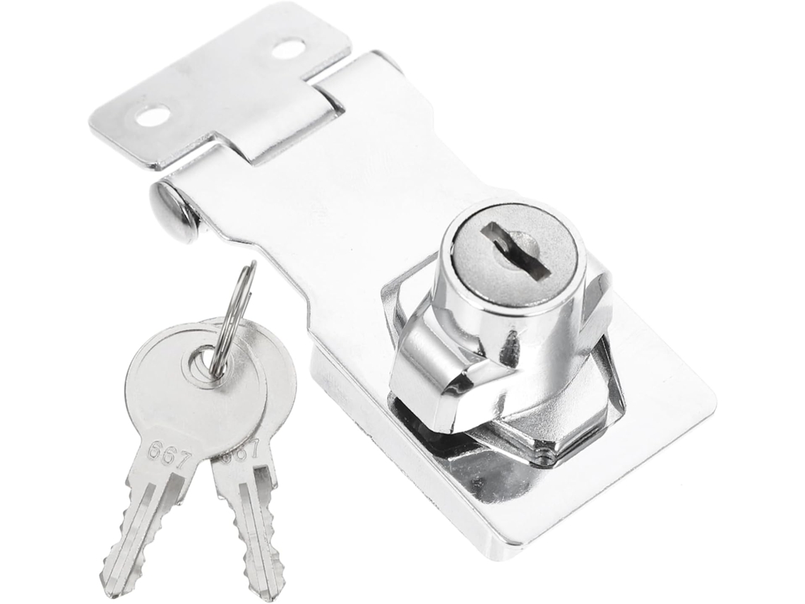 Fechadura Para Vitrine De Vidro, Liga Zinco Com Chave, Fácil