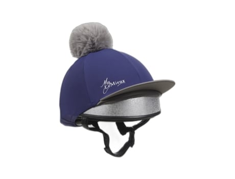 Capacete de cavaleiro com pompa de seda LeMieux