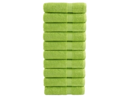Vidaxl Toalhas De Banho Premium Solund 10pcs 100x150 Cm 600 Gsm Verde