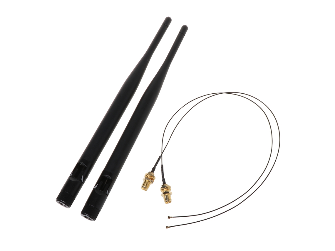 Cabo De Extensão 2x6dbi 2,4ghz 5ghz Dual Band Para M.2 Ipex Mhf4 U.fl Para Wifi Rp S Aquaforge