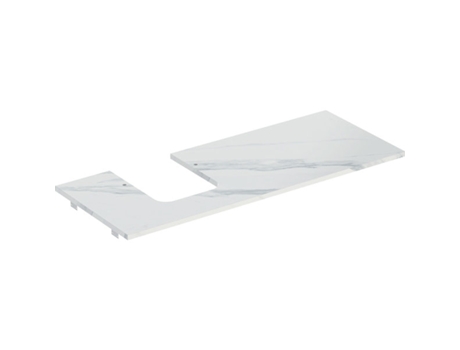 GEBERIT Um Prato de Lavatório Recortado À Esquerda para Lavatório de Bancada em Forma de Bacia Grés 120X2X47Cm 505.125.00.