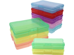 Conjunto De 10 Caixas Multifuncionais De Plástico Para Armazenamento De Fotos( 10x15 Cm), Materiais Variados,