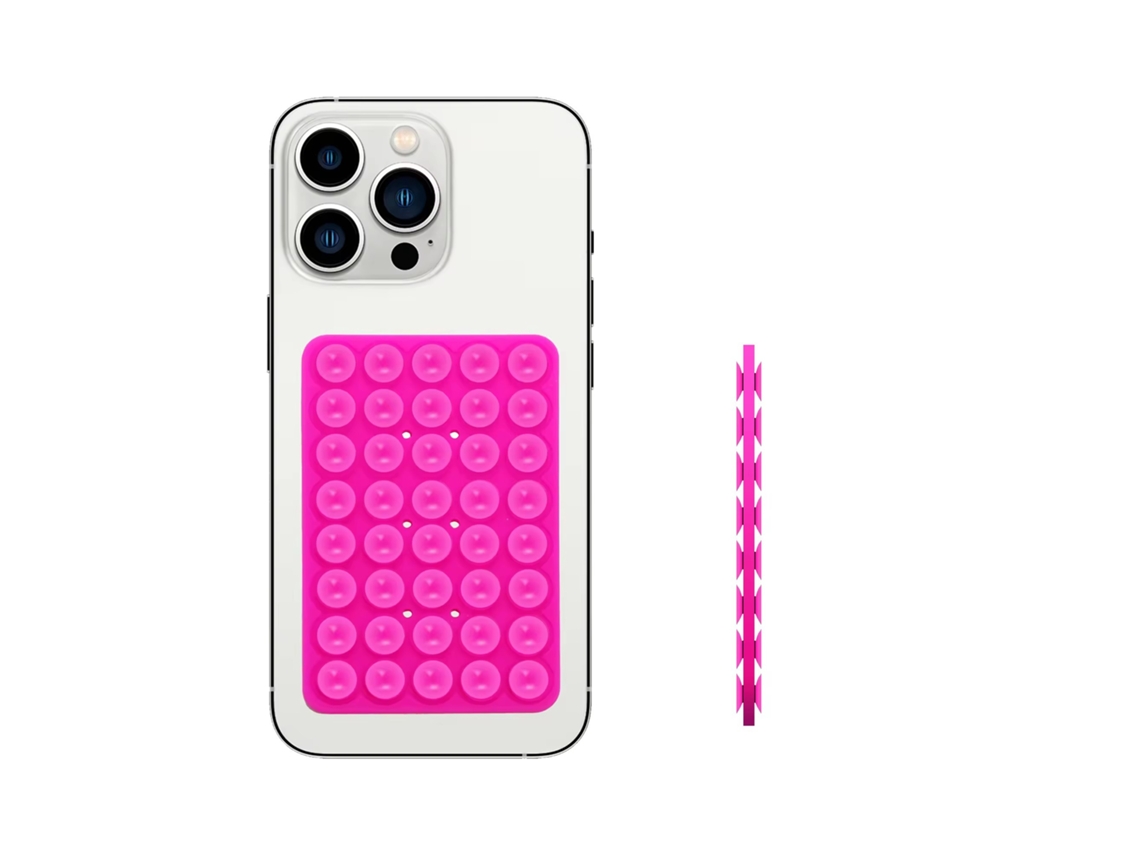 Capa De Celular Com Ventosa De Silicone Dupla Face. Suporte Removível Para Selfies Com As Mãos Livres Em Superfícies Lisas De Vidro.