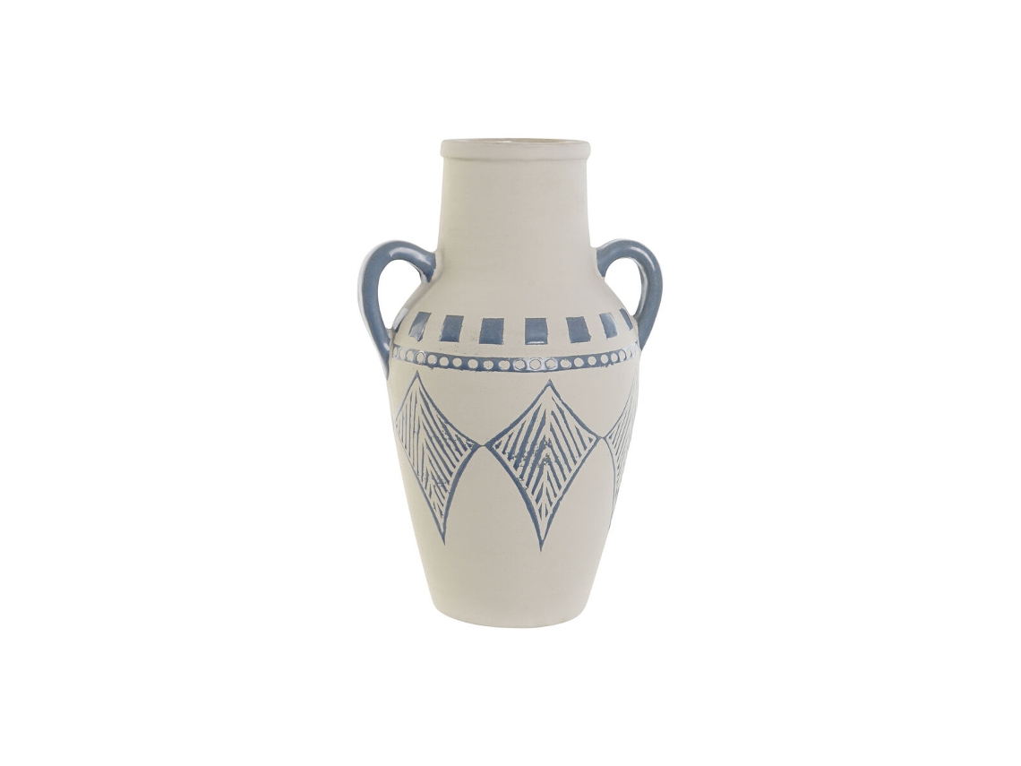 Vaso HOME ESPRIT Azul Castanho Cerâmica Mediterrâneo 22 x 18 x 36,5 cm 22 x 18 x 35 cm
