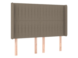 Headboard, Headboards Vidaxl Cinzento-acastanhado Tecido (147 X 16 X 118/128 Cm)