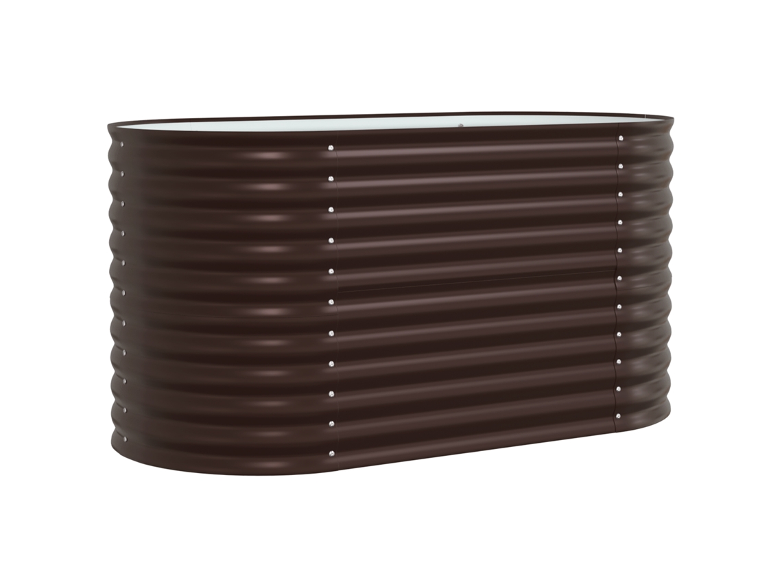 Conjunto 1 Vaso De Metal Vidaxl Castanho Aço (160 X 80 X 81 Cm)