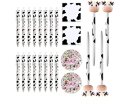 Conjunto De Canetas Com Vaca Leiteira 24 Peças, Incluindo 16 Gel