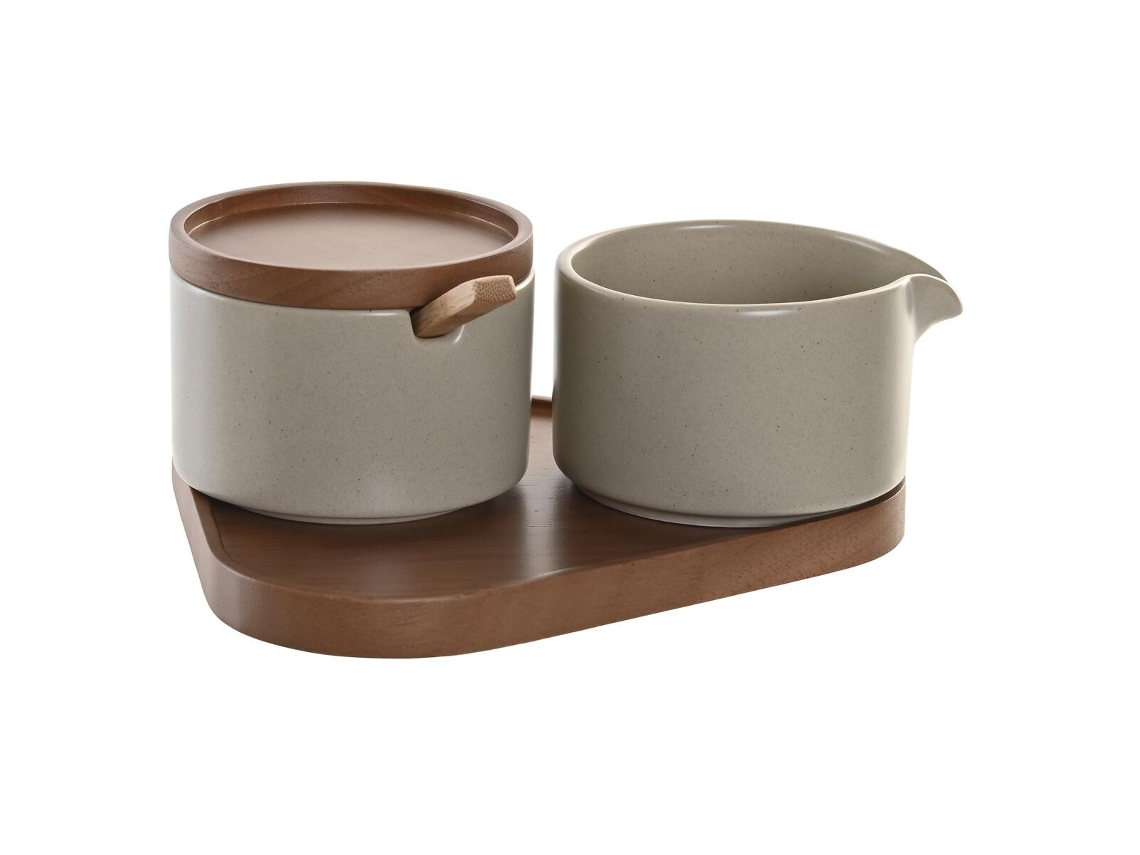 Azucarero DKD HOME DECOR (4 Peças - 19,5x18,5x7cm)